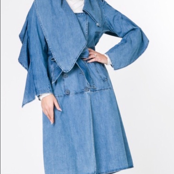 SALE!! HP!!! Denim Midi Coat - Picture 4 of 8